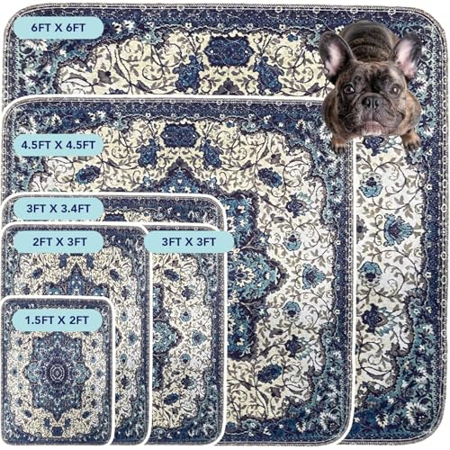 Image of PUPIBOO Washable Pee Pads for Dogs and Cats - Super Absorbent Reusable Puppy Training Pads - 100% Waterproof, Leak-Proof & Non-Slip Whelping Pads for Pet Housebreaking