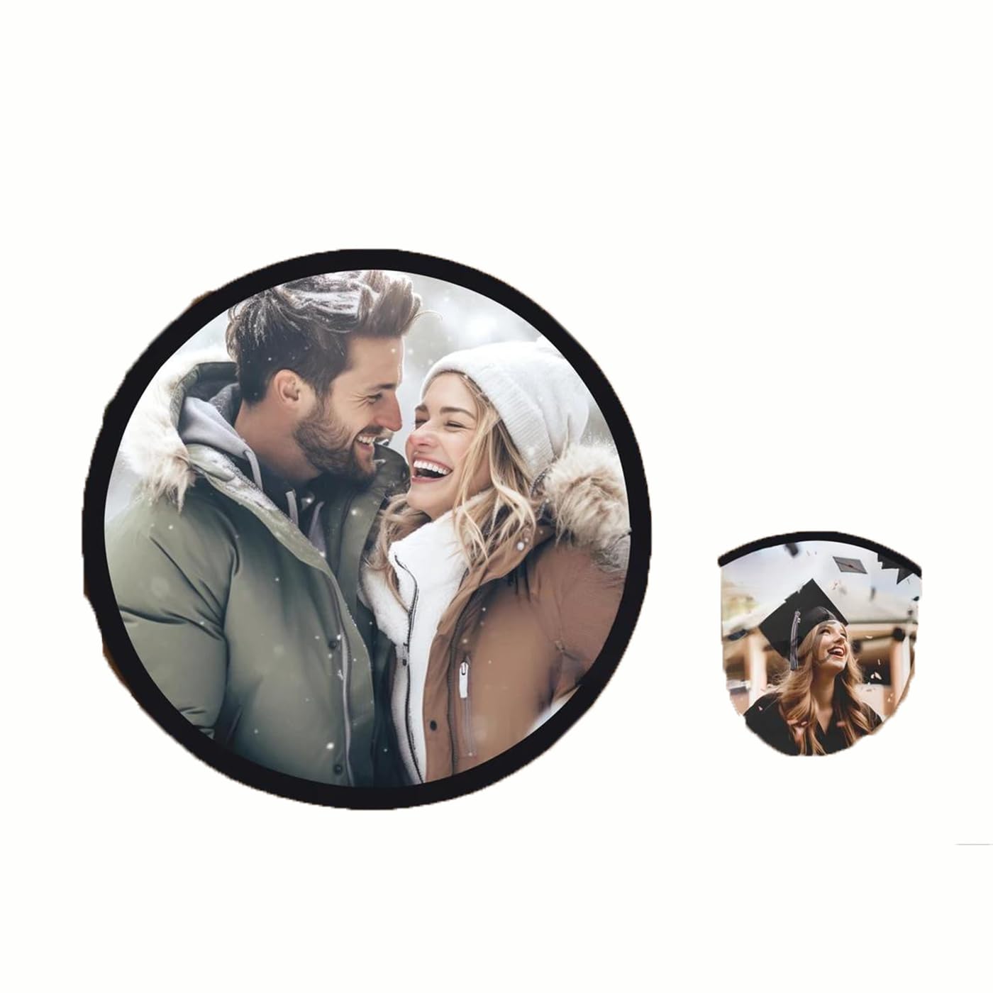 Éventails ronds pliants personnalisés texte photo, le cadeau idéal pour invités de fête