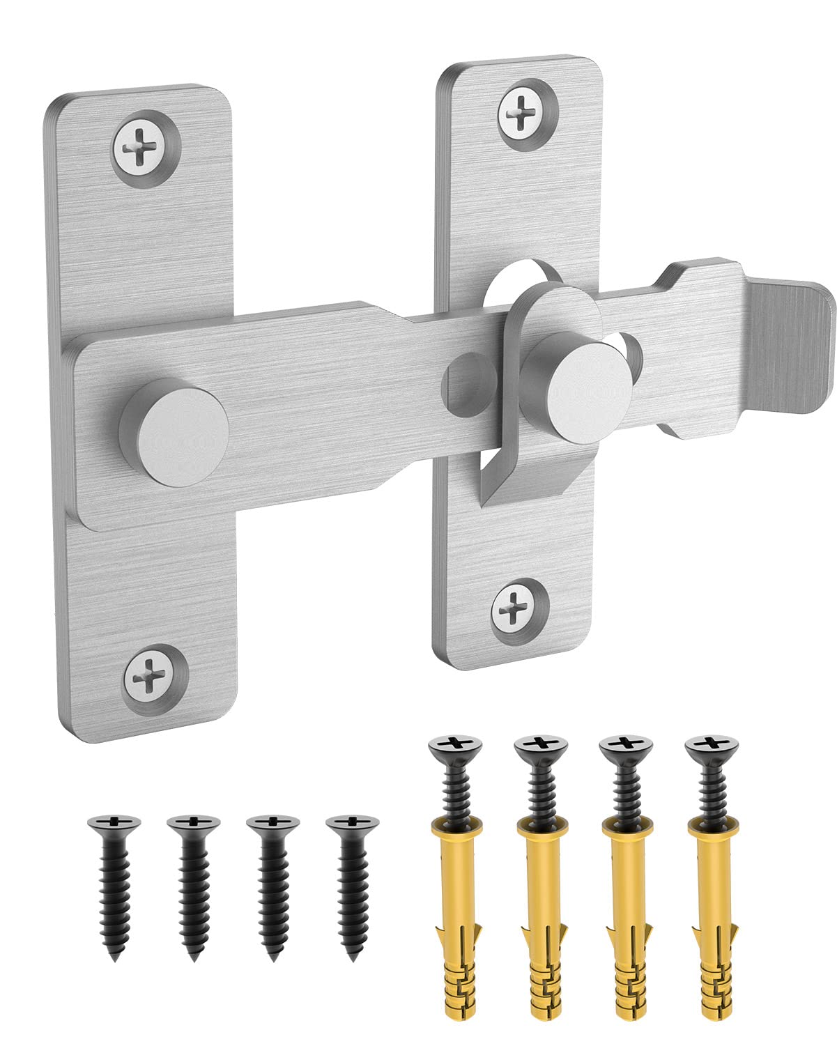 Buy Flip Gate Latches Black, Barn Door Latch, 304 Stainless Steel Heavy