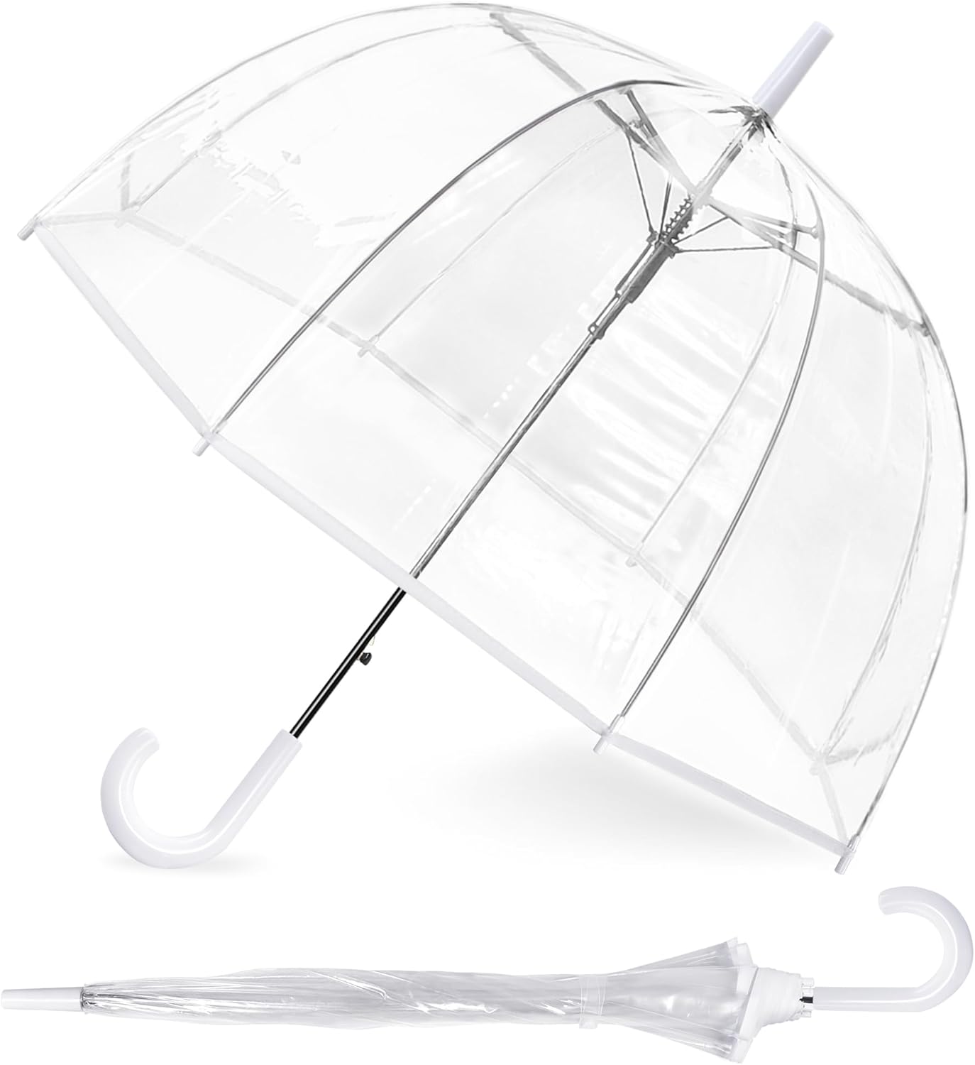 RONIARE Clear Bubble Umbrellas for Rain Large Windproof Dome Umbrella for Weddings,Prom, Graduation and Outdoor Events for Men and Women