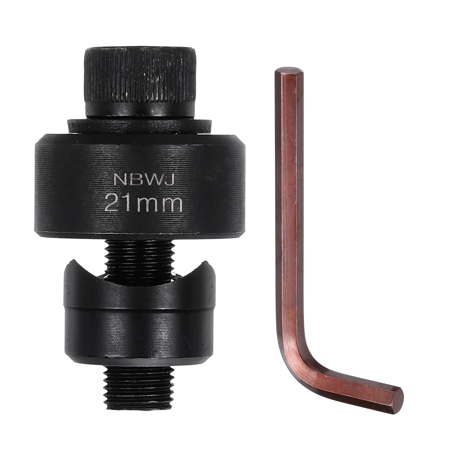 sourcing map Sheet Metal Hole Punch 21mm Metric Bearing Steel Circle Hole Puncher Set Knockout Punch Die Cutter Tool with Hex Head Screw Hex Wrench for Stainless Steel Sink Copper Plate