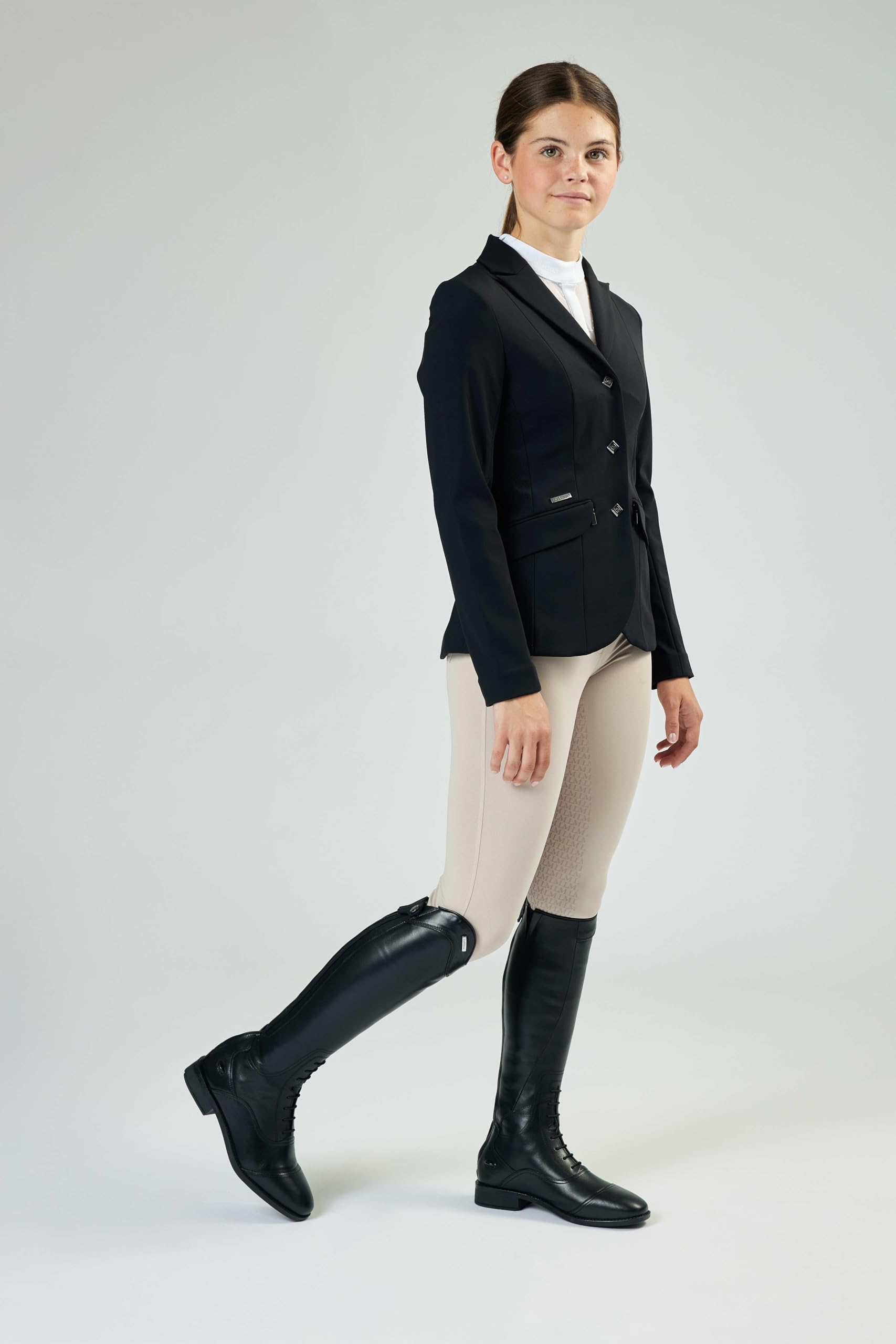 LeMieux Junior Field Riding Boot - Stivali lunghi da equitazione per bambini, in pelle, altezza normale