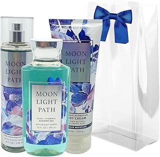 Bath & Body Works Moonlight Path 3pc bundle - Mist, Shower Gel & Body Cream - Gift Set for Women