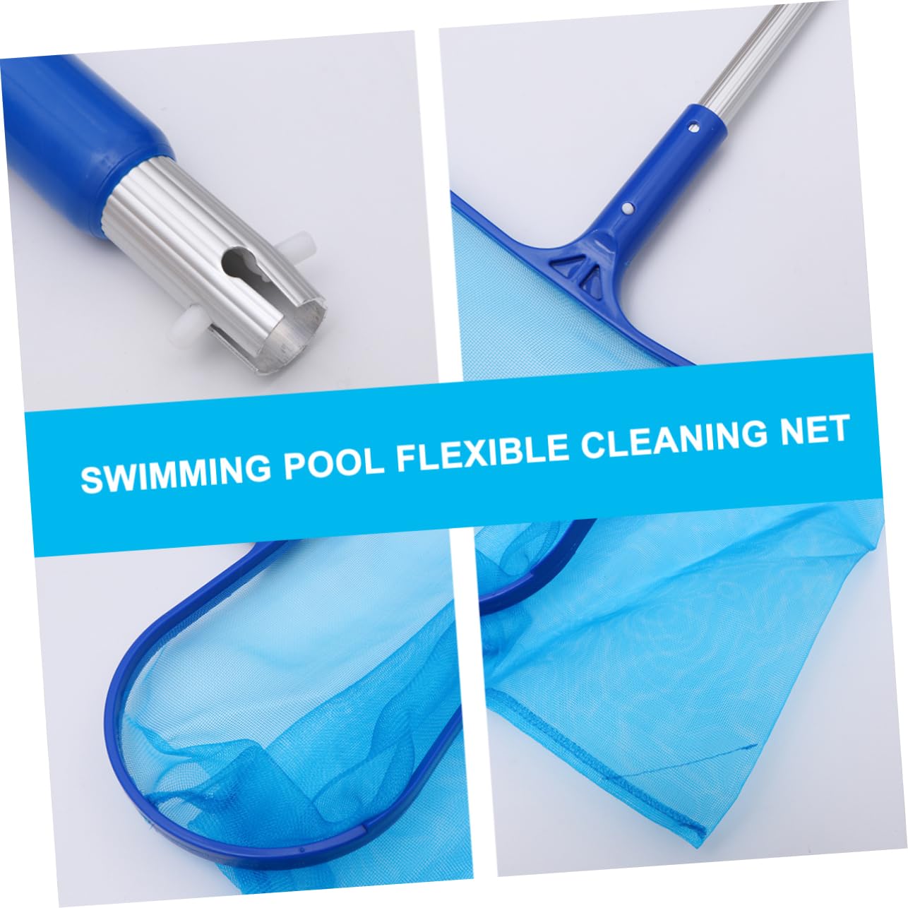 Limpiador de Piscinas 3*35cm con Malla para Skimmer, Azul, Desmontable