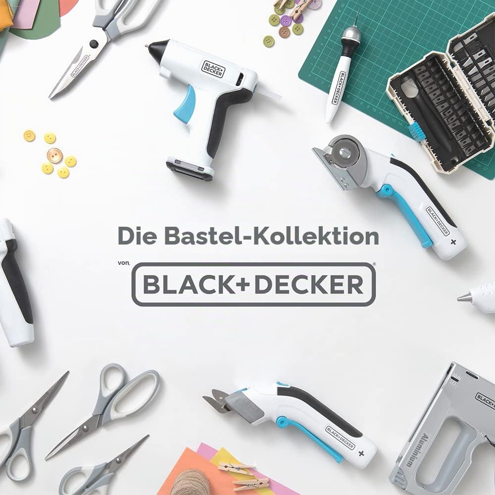 BLACK+DECKER BCRC115FF Stoff- und Bastelschneider, 4 V, wiederaufladbar über USB