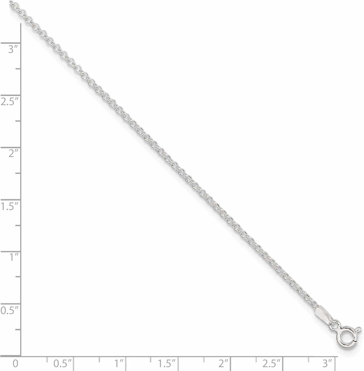 Sterling Silver Rolo Chain Anklet