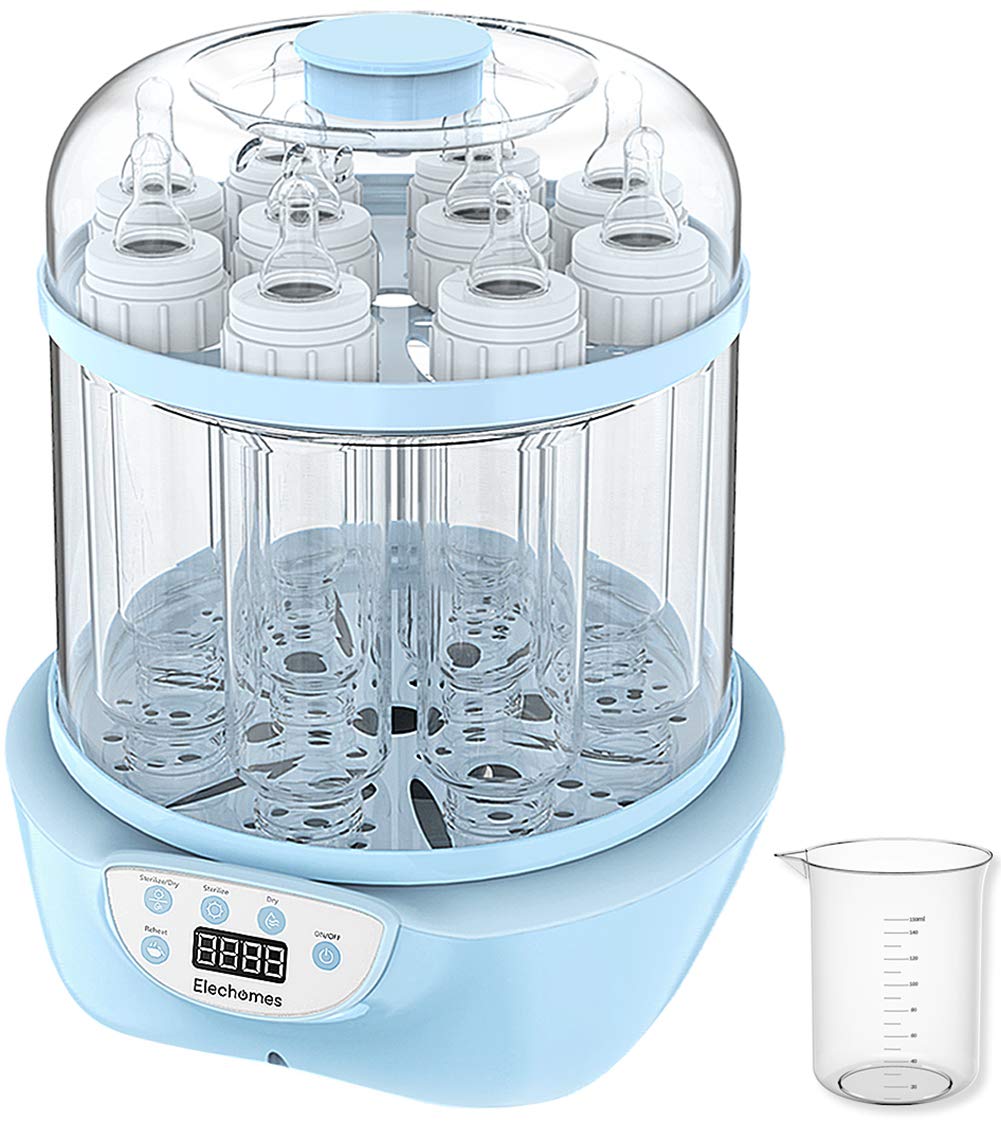 Baby Bottle Sterili-zer and Dryer, Elechomes Electric Steam Sterili-zer, Super Large Capacity 600W Fast Bottle Warmer with LED Display, Auto Shut Off, BPA-Free : Baby
