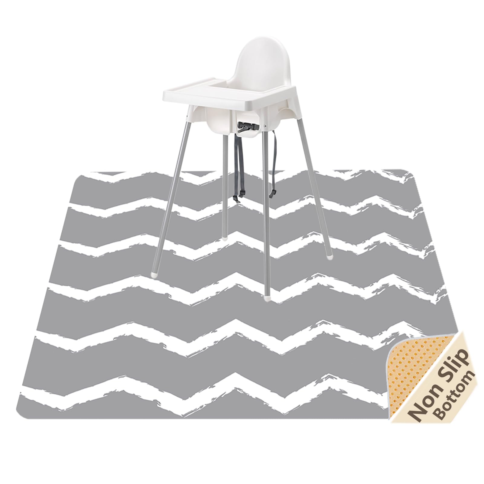 Splat Mat for Under High Chair, Waterproof Washable High Chair Floor Mat
