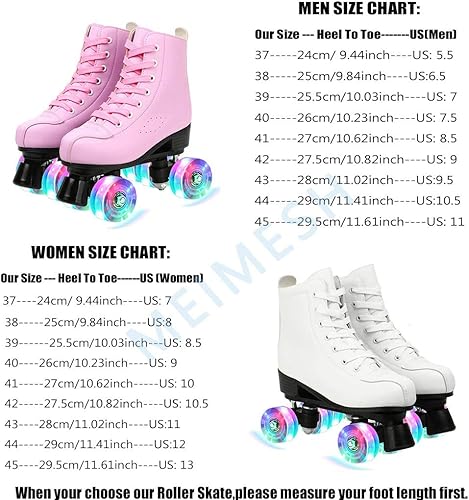 Miniatura 2 de Patines de ruedas para mujeres y hombres, brillantes, de doble fila, cuatro ruedas, patines para mujer con bolsa de zapatos