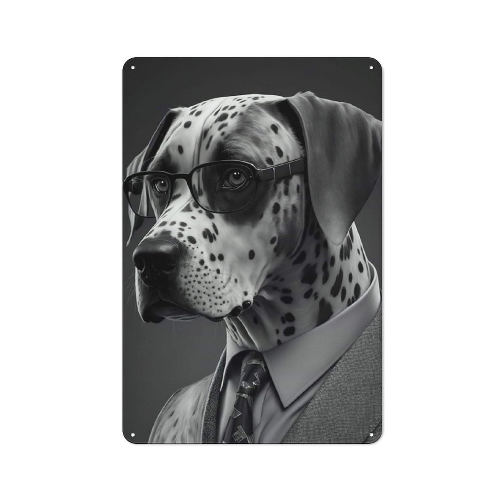 For Café Or Restaurant, Agent Dalmatian Vintage Tin Wall Plaque 30x20cm, New Home Wall Decor for Café Owners And Decorators