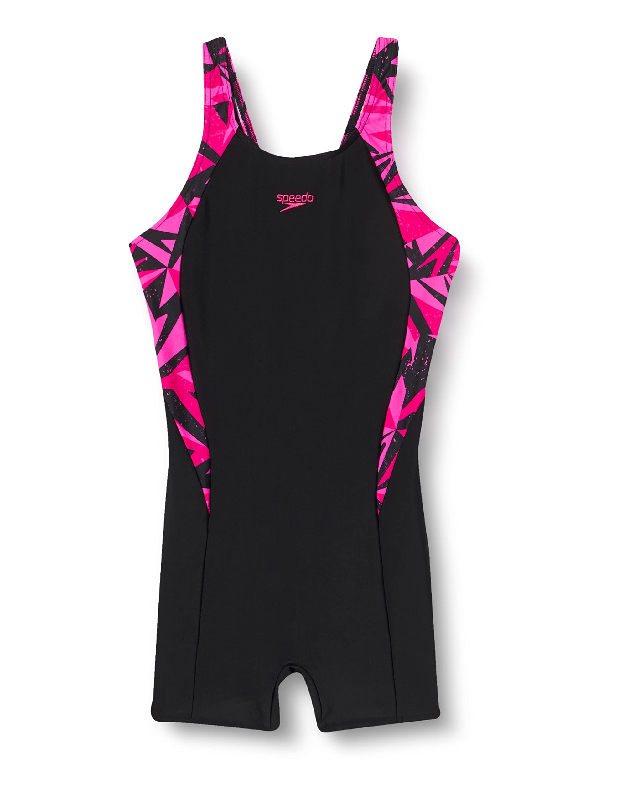 Speedo Girl's Hyperboom Splice Legsuit | Chlorine Resistant | Quick Drying | Stretch Fabric | Comfort Fit | 1 Piece Legsuit (Pack of 1)