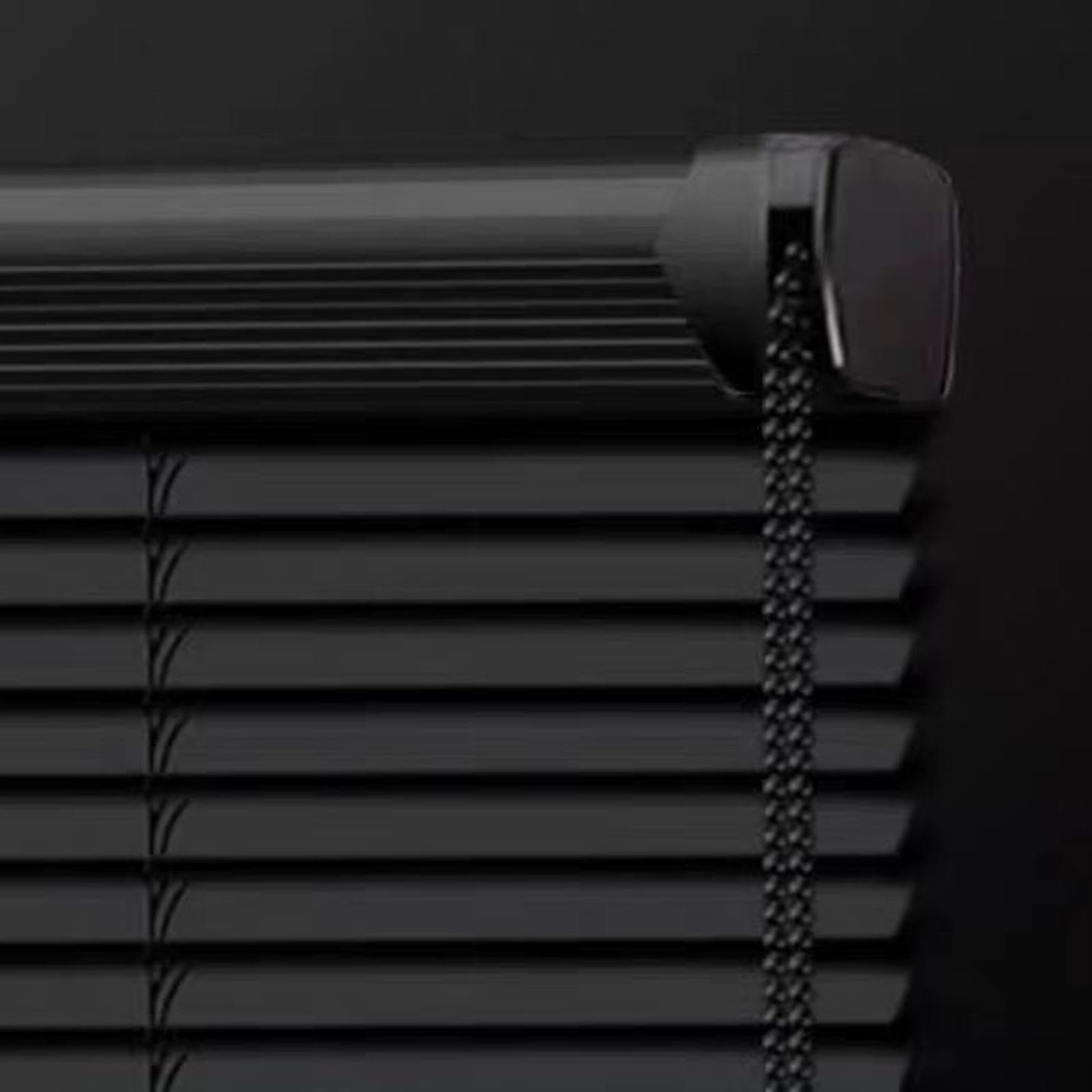 Pxzybd Black Venetian Blinds 50Cm 60Cm 70Cm 80Cm 90Cm 100Cm 110Cm 120Cm 140Cm Wide,Metal Aluminium Venetian Blinds For Windows,Heat Insulation/Blackout Shutters,Privacy Curtains,