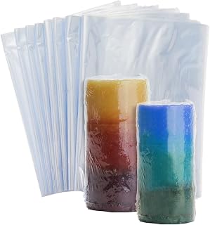 100 Pack PVC Heat Shrink Wrap Bags Gift Baskets, Bath Bombs, Shoes, Candles, Packaging Soap (10 x 14 in)