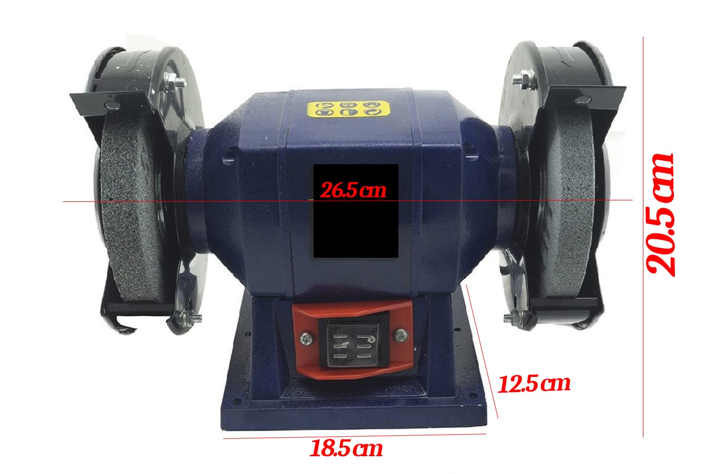 Smerigliatrice Doppia Mole da Banco 350W 2 Dischi Pietra da 150mm RGB02