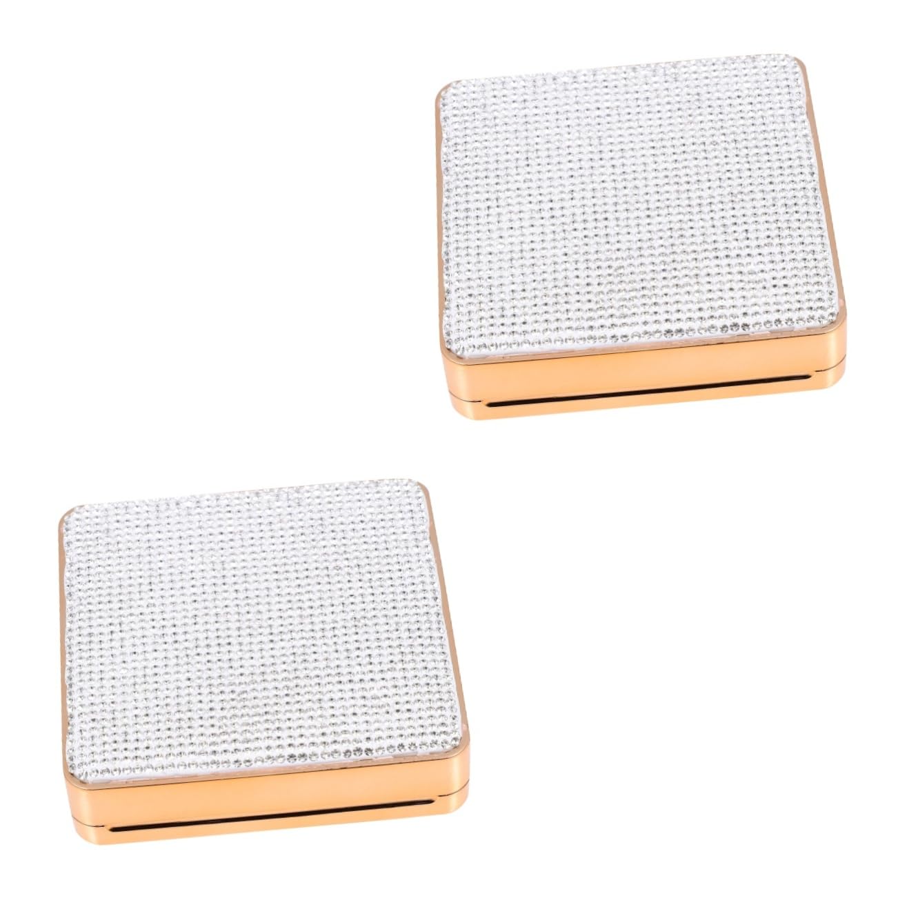 FRCOLOR Caja Vacía De 2 Uds Contenedor De Diamantes Soplo De Polvo Compacto Líquido Estuche Portátil para Maquillaje En Polvo Soporte para Base Estuches para Polvo Material De