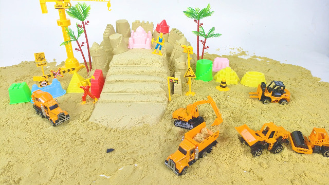 Kids Play Sand Art Kit Construction Sensory Bin 4Lbs Play Sand