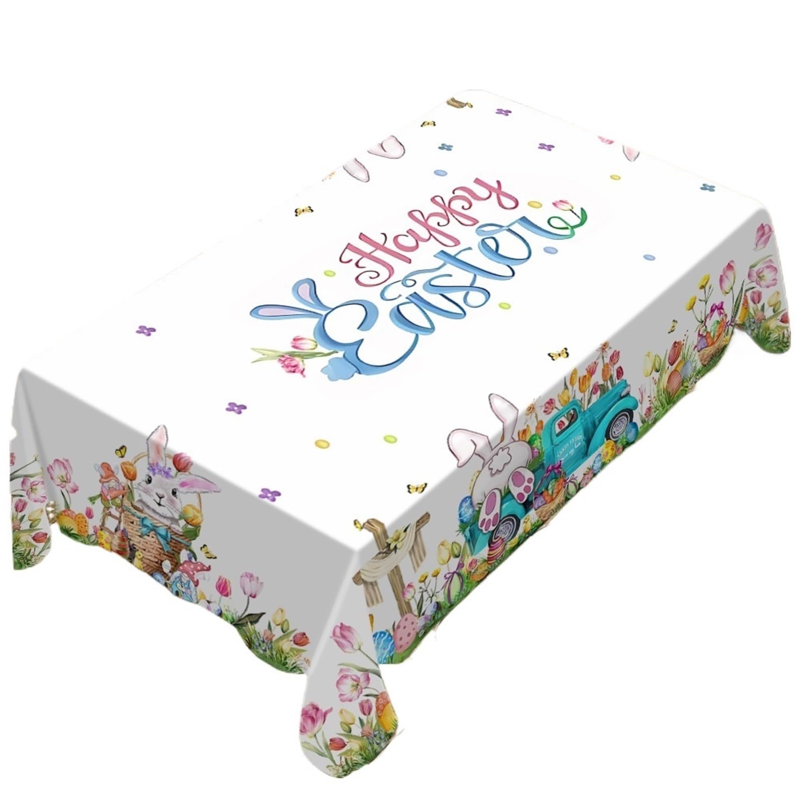 FOAAXSG Tablecloth Rectangle Tablecloth Eggs Design, for Kitchen Dining Home Holiday Party Picnics Dinners Decoration(140x180 CM)