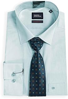 Daniel Grahame 15663T-21 - Conjunto de camisa y corbata, color turquesa
