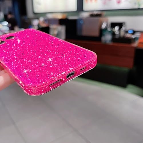 Miniatura 6 de Finyosee Funda compatible con iPhone 14 Pro de 6.1 pulgadas, bonito color neón brillante, con purpurina, delgada, delgada, a prueba de golpes, funda