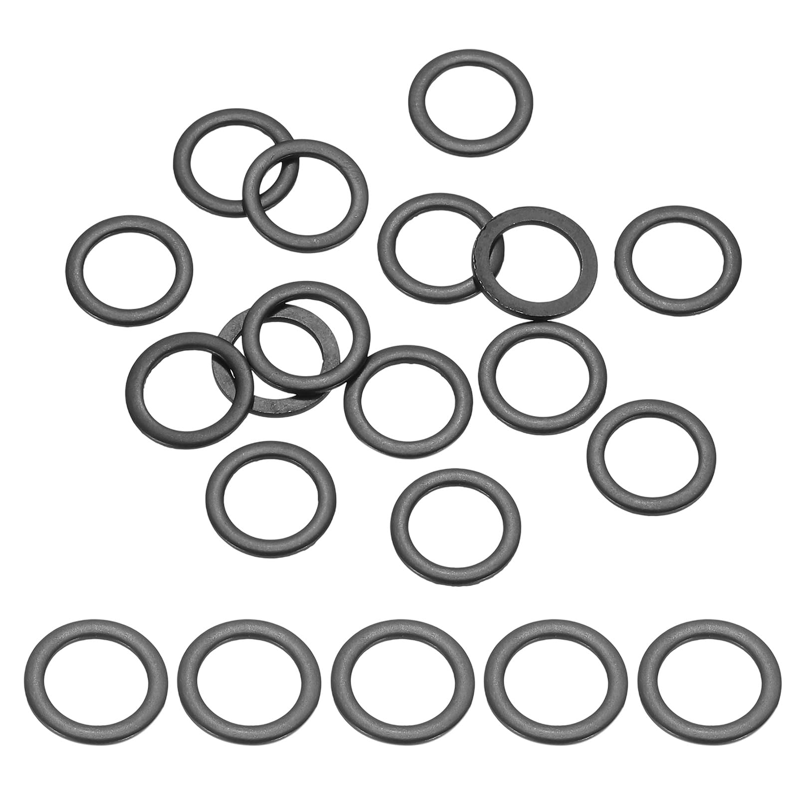 PATIKIL 124PCS M8 Stainless Steel Washers, M8x12x1mm Flat Washers Metal Metric Sealing Assortment Kit 304 Stainless Steel Gasket Ring for Screws Bolts Automotive