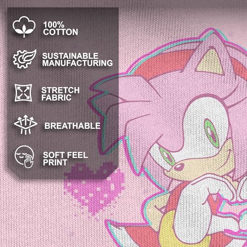 Girl's Sonic the Hedgehog Amy Heart Hands T-Shirt4