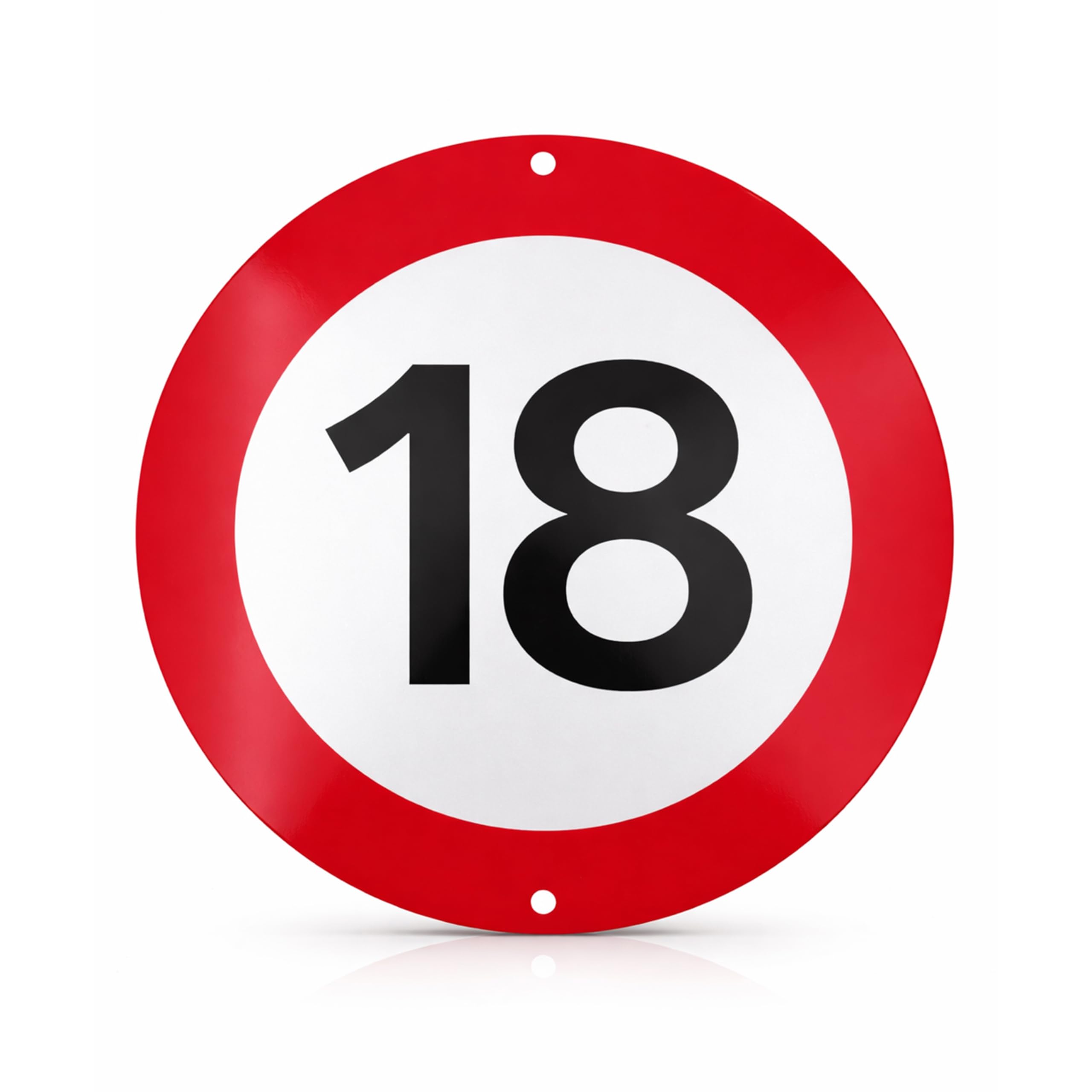 FloraVigo 18 km per hour Top Speed Road Signs Ideal for Birthdays 3mm Round Metal Aluminium Outdoor (Top Speed 18km hours)