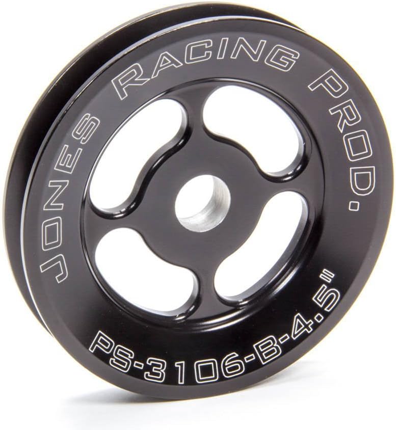Jones Racing Products (PS-3106-B-4.500) V-Belt Power Steering Pulley, 4.5"