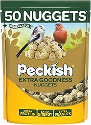 Peckish Extra Goodness Suet Nuggets, High in Energy, with Calvita Vitamin Enrichment (100 Nuggets)