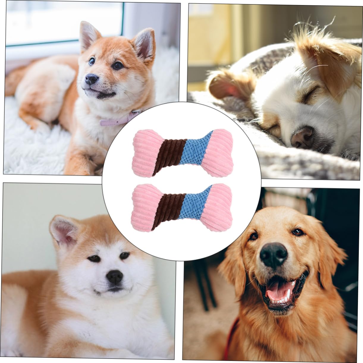 FRCOLOR 3sätze Teiliges Plüsch-kauspielzeugen Für Katzen Und Hunde Quietschend Geeignet Zufälligen Farben Fördert Spielspaß Und Hilft Beim Stressabbau