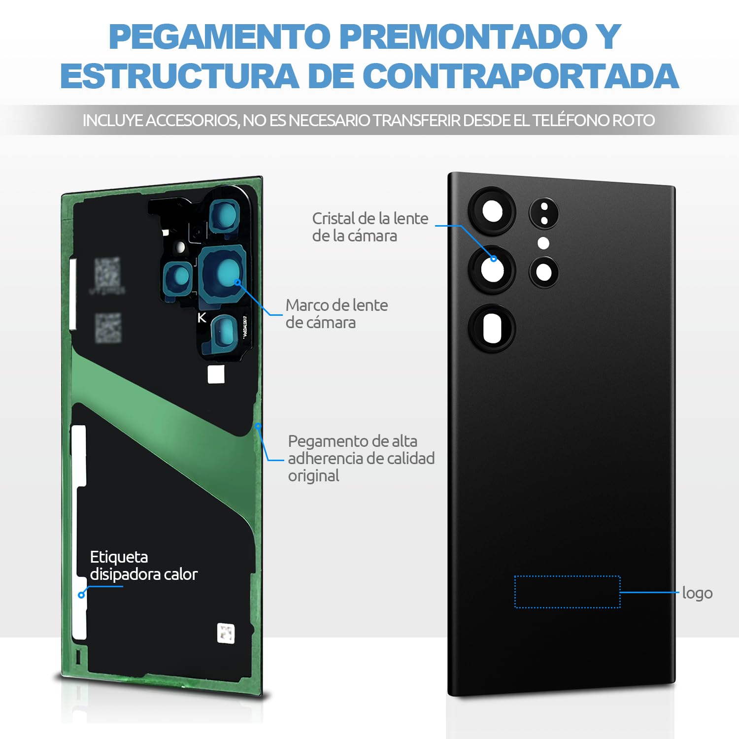 Tapa Trasera para Samsung Galaxy S23 Ultra S918, Rosa