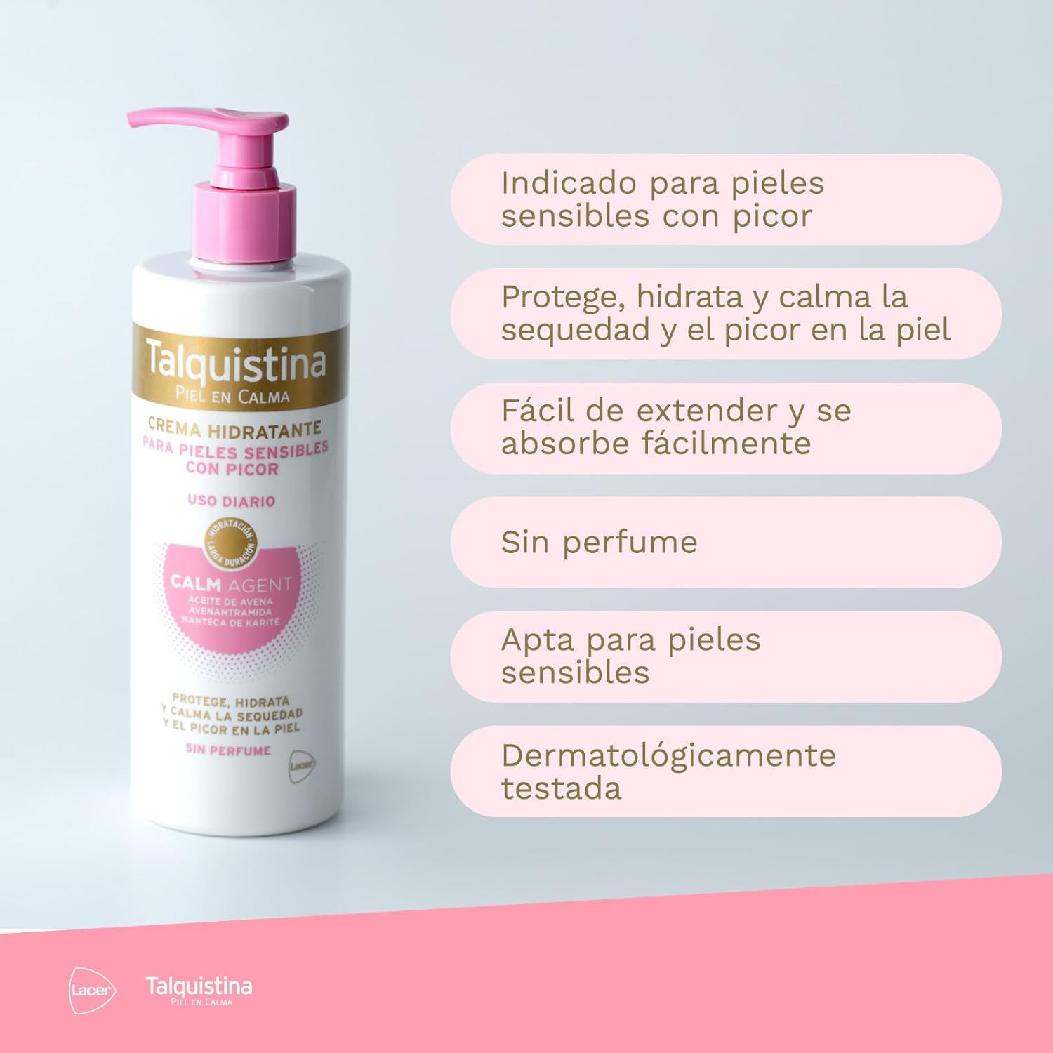 - Crema Hidratante 400ml, para Pieles con Picor, Uso Diario, Hidratación de Larga Duración, Protege y Calma la Sequedad, Apta Pieles Sensibles