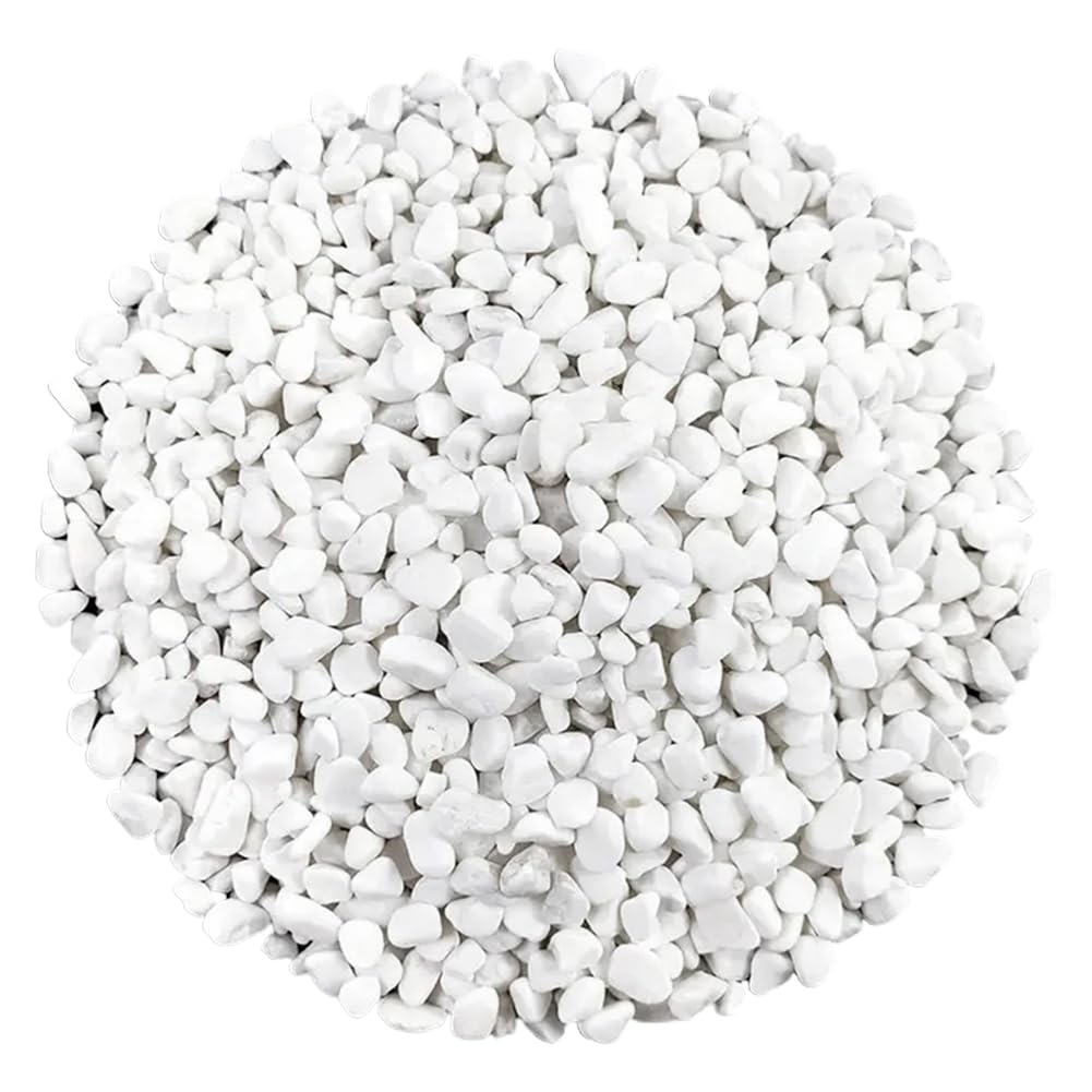 500g di Ciottoli Bianchi Decorativi, Ghiaia Naturale, Piccole Pietre per Piante Grasse, Riempitivi per Vasi, Acquari, Mini Paesaggi, Decorazioni da Giardino, 0,3-0,6cm