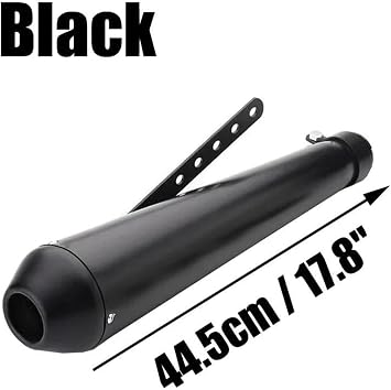 For Yamaha Sr400 Motorcycle Muffler Modified Tail System Exhaust Pipe Exhaust Muffler Silencer(Black)