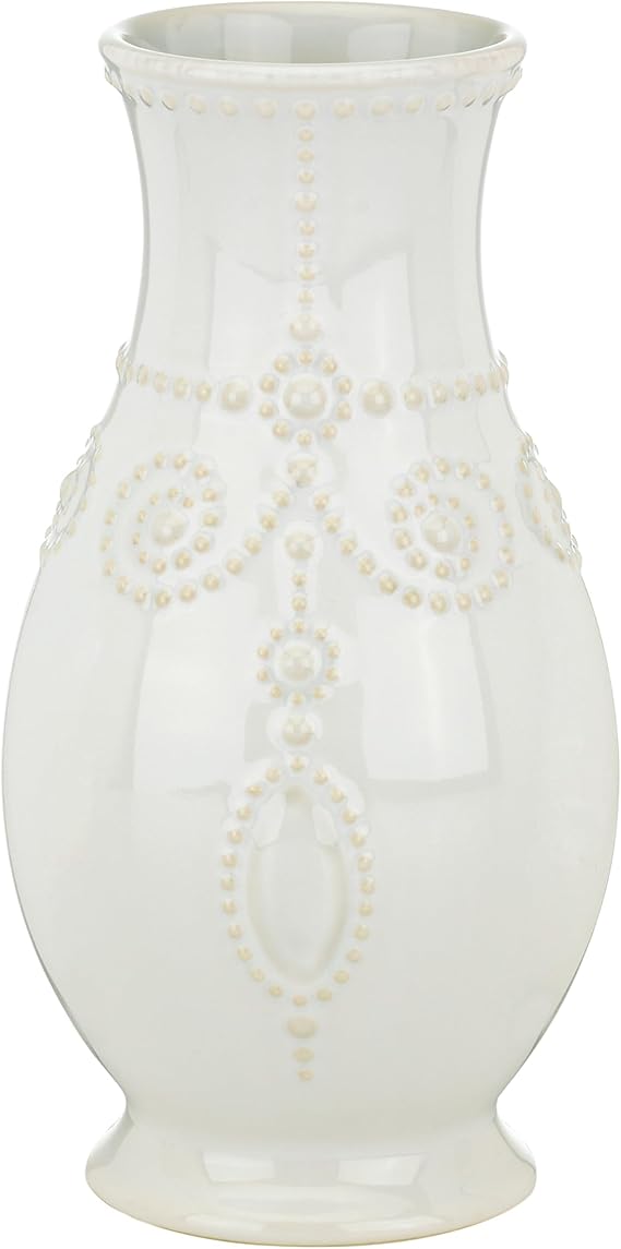 Lenox 858819 French Perle White 8" Fluted Vase