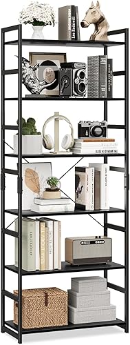 Miniatura 8 de OTK - Estantería de 5 niveles, estantería alta, organizador de almacenamiento para oficina, estantería moderna para sala de estar, dormitorio y