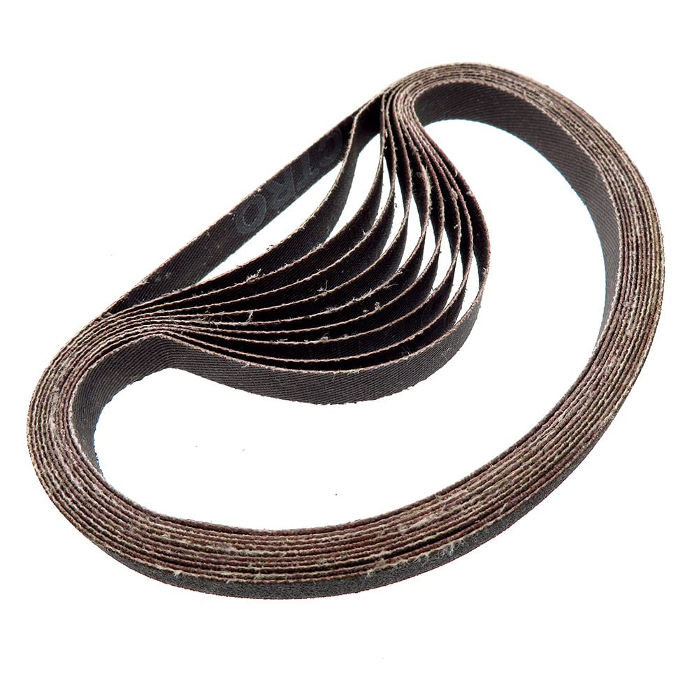 Taśmy i arkusze szlifierskie, 10 sztuk 330 * 10mm Mały Pneumatyczny Pas Ścierny Maszyna Pierścieniowa Obróbka Drewna Metal Szlifowanie i Polerowanie(240#)