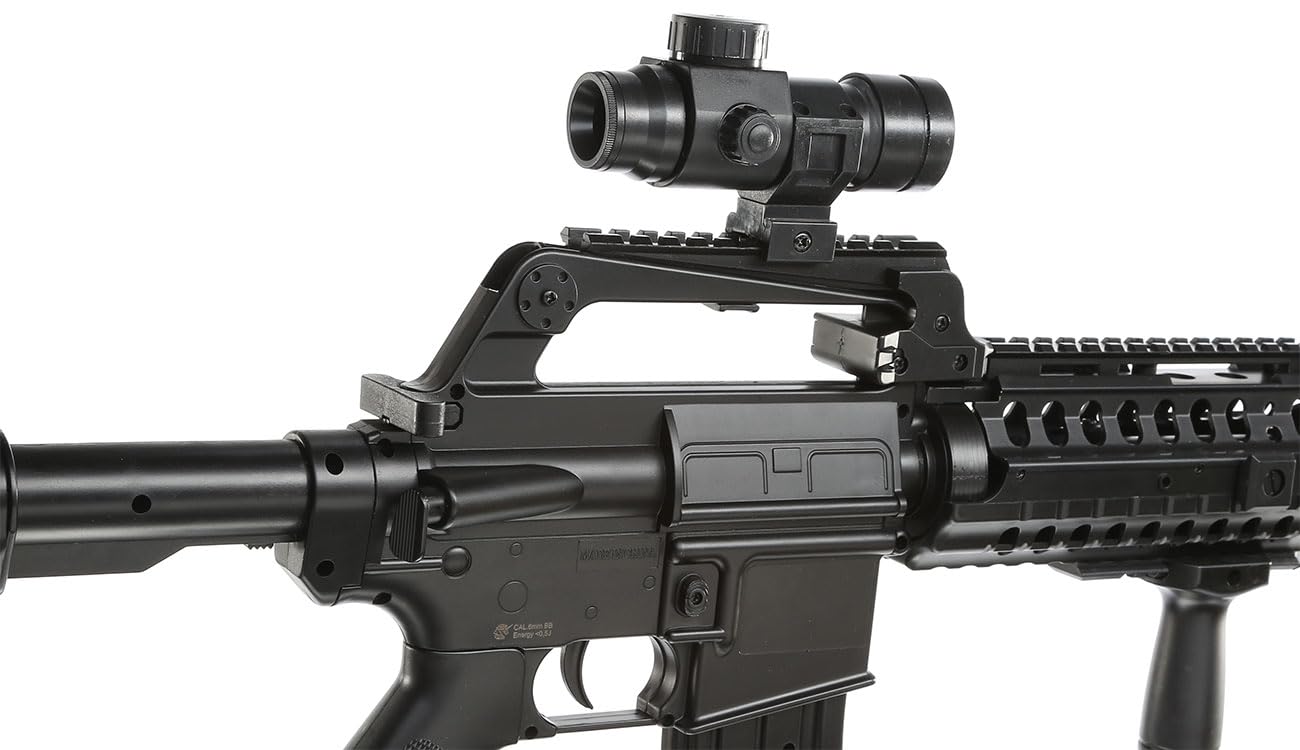Softair Wellfire M4 CASV mit Schalldämpfer Springer unter < 0,5 Joule Maschinen- Sturm- Gewehr Waffe