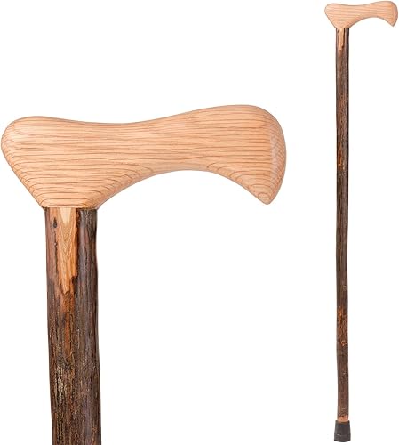 Miniatura 1 de Brazos Bastón de caminar para hombres y mujeres hecho a mano de madera ligera y fabricado en los Estados Unidos, nogal, 37 pulgadas