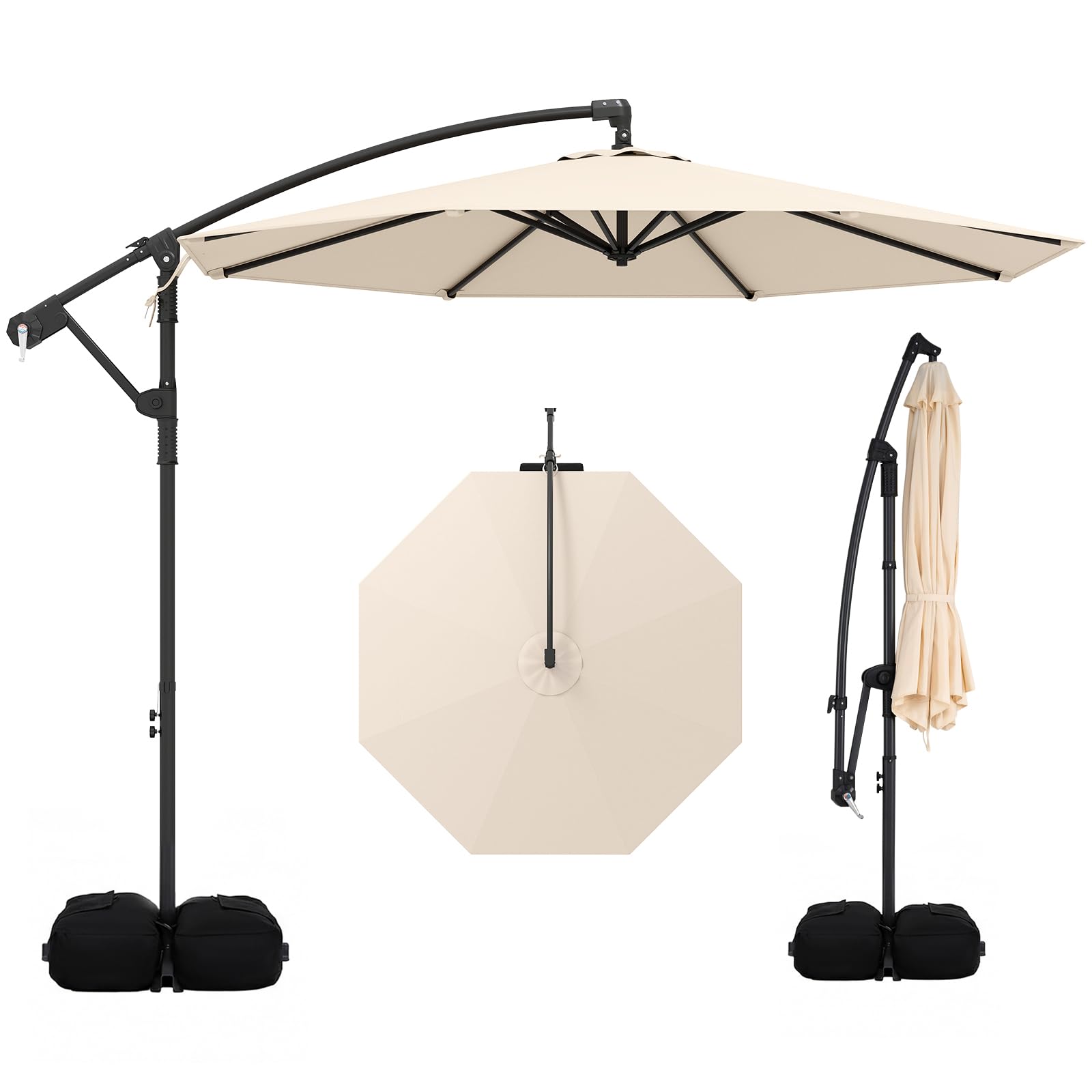 Tangkula 10ft Patio Umbrella with Base Included