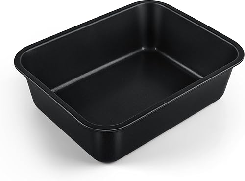 TeamFar Molde para lasaña, 10.6 x 8.25 x 3.1 pulgadas, molde rectangular para hornear, con núcleo de acero inoxidable y revestimiento antiadherente,