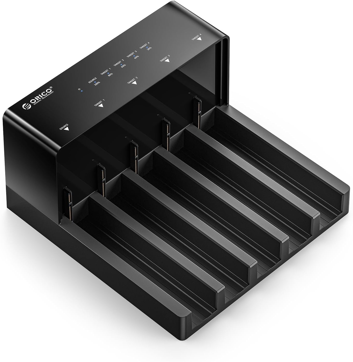 ORICO USB 3.0 5 Bay Hard Drive Docking Station with Offline Cloning for 2.5/3.5 SATA HDD SSDs Plug and Play Support 18TB Easy to Use (6558US3-C)