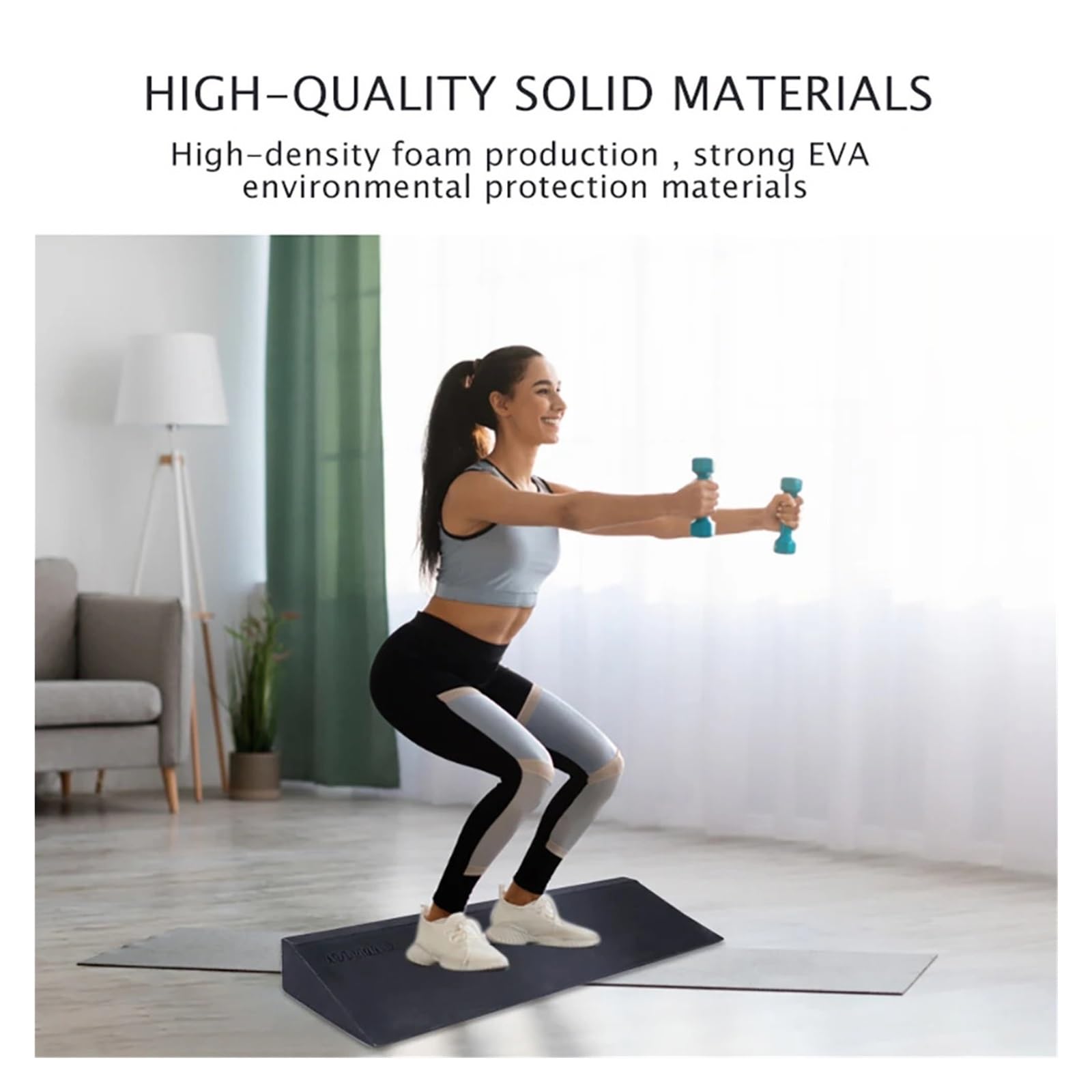 Bloque Yoga 1/2 Bloques De Cuña for Yoga. | Tablas inclinadas elásticas de espuma EVA, bloque de ejercicio, sentadillas Pilates, accesorios de Fitness