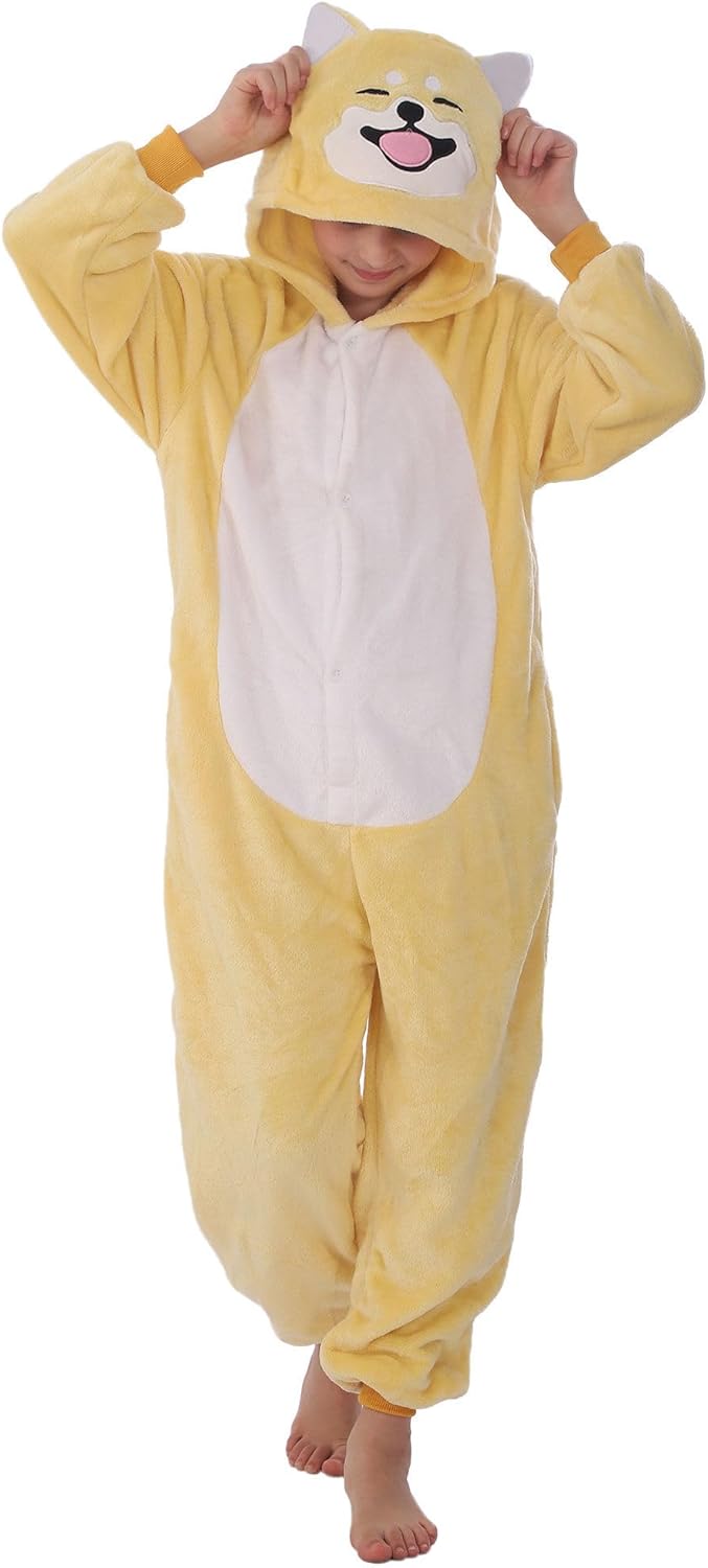 Kids Flannel Onesie Costume Halloween Easter Animal Cosplay for Girls Boys One Piece