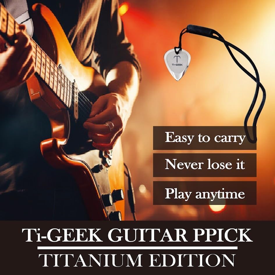 Amazon | Ti-Geek プレミアムチタンギターピック 厚さ2.8mm