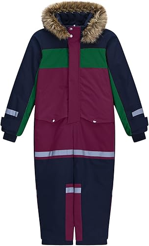 Miniatura 7 de Trajes de nieve para niñas y niños, para invierno, esquí, de una pieza, resistente al viento, resistente al agua, con forro polar, overol de plumón