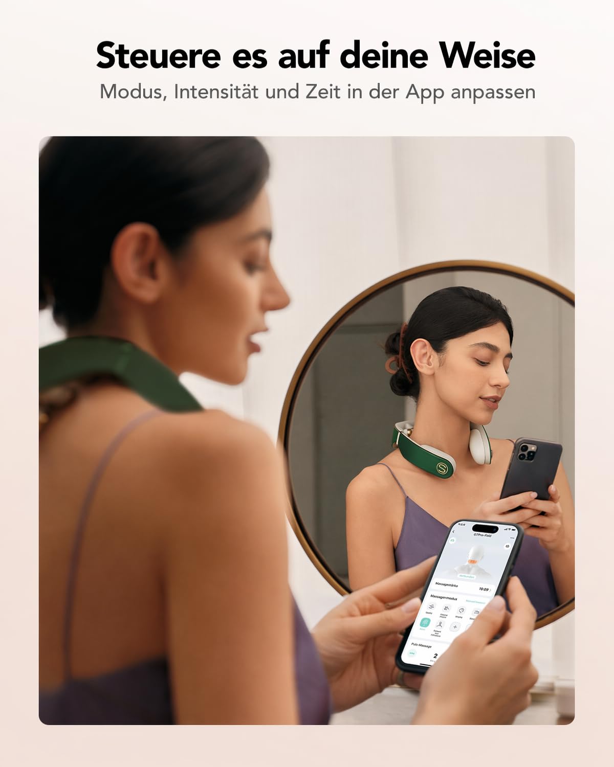 SKG Faltbares Nackenmassagegerät 9D Kabellos Schmerzlinderung, G7 Pro Grün | Tiefengewebe & Vibration, Reise-Massagegerät für Büro, Zuhause & Auto für Unterwegs, Geschenk für Männer Frauen Papa und Mama