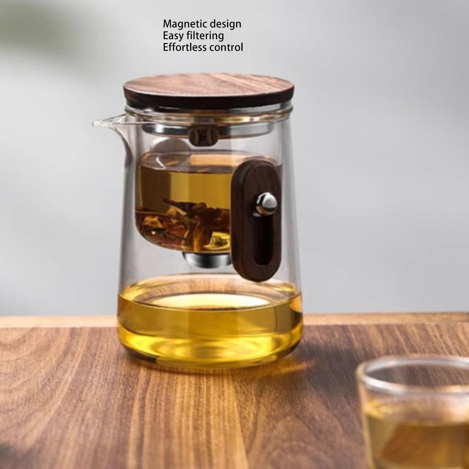 Szklany dzbanek do herbaty z sitkiem Separacja wody Magnetyczny garnek filtrujący 330 ml Zestaw dzbanków do herbaty ze szkła borokrzemowego o wysokiej zawartości 3 filiżanek do
