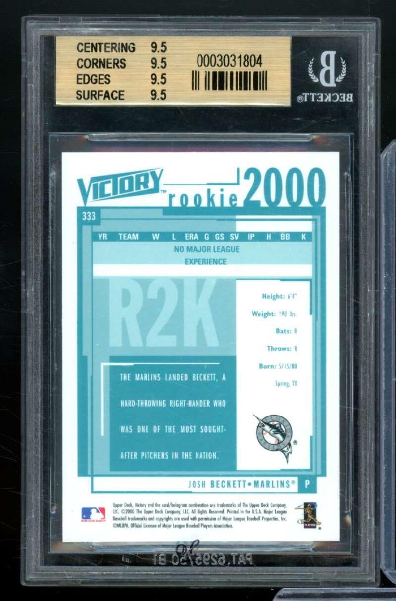 Amazon.com: Josh Beckett Rookie Card 2000 Upper Deck Victory #333