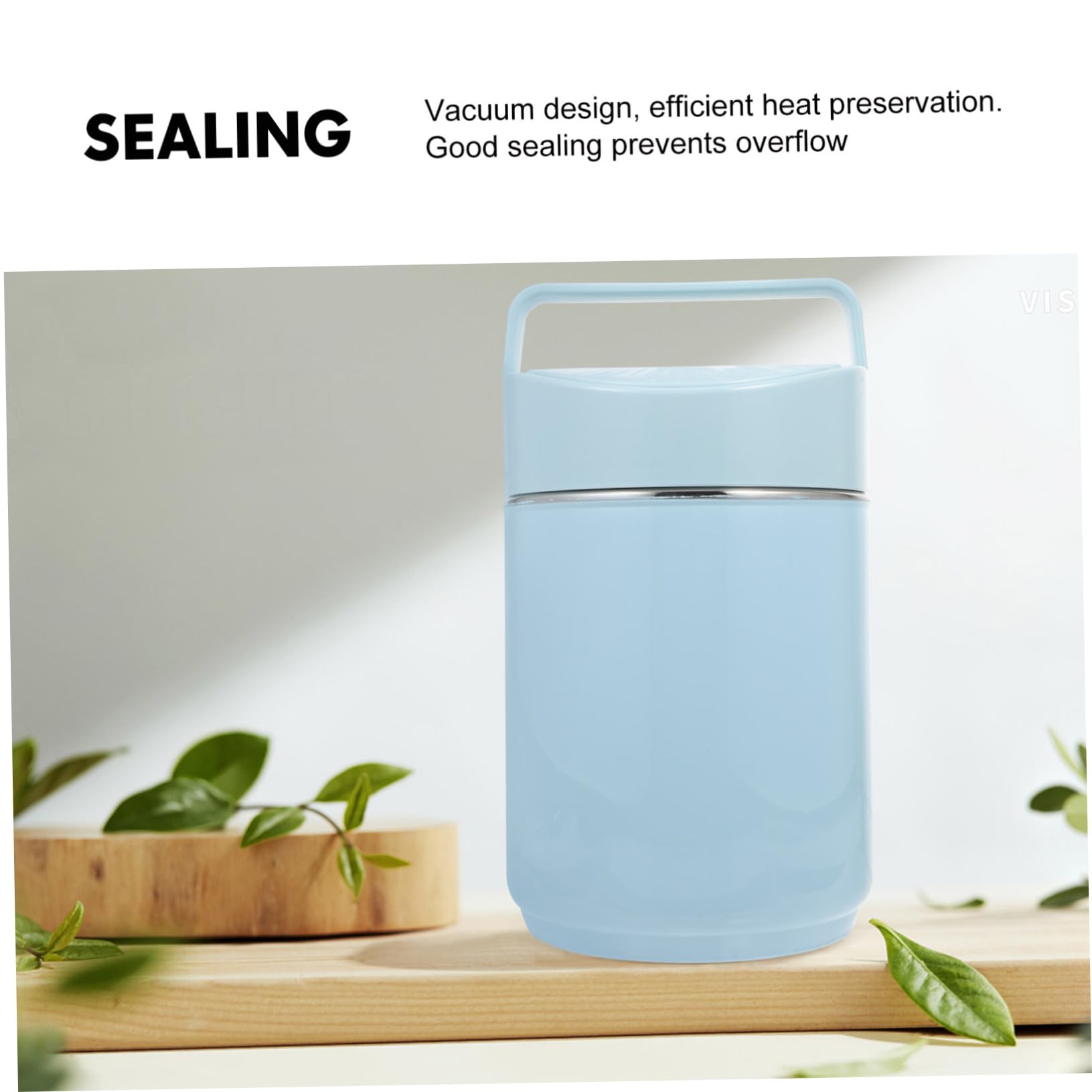 Cabilock Caja Térmica de Acero Inoxidable de 3 Capas 2l Azul | Asa Portátil y Cierre Hermético, Apta para Escuela y Viaje, Diseño Aislante para Adultos
