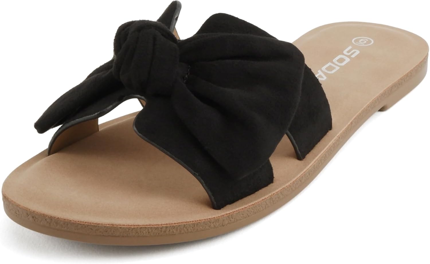 Soda Road ~ Women Round Toe H-Band Slide Sandal with Bow - Image 2
